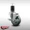 Service Caster 3.5'' SS Gray Poly Swivel 1-5/8'' Expanding Stem Caster with Brake SCC-SSEX20S3514-PPUB-TLB-158 - alternate 2